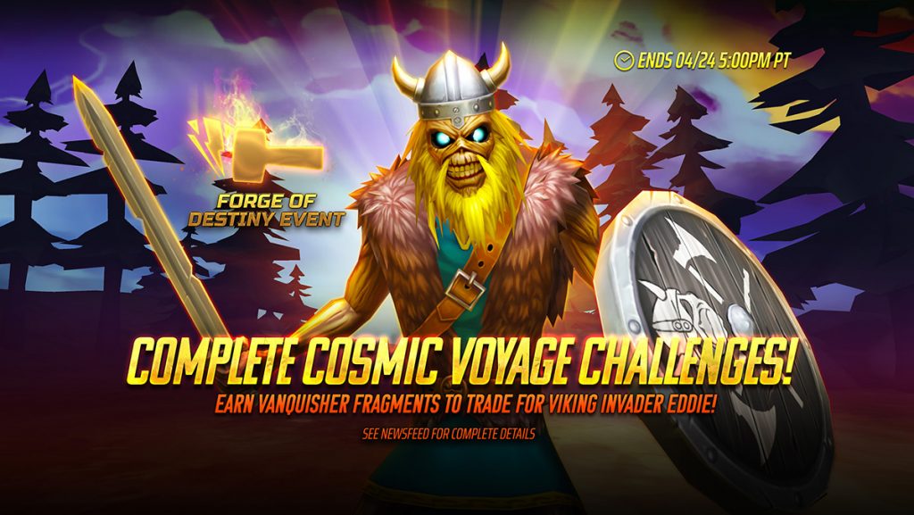 Cosmic Voyage Earn Vanquisher Fragments To Trade For Viking Invader Eddie Iron Maiden Legacy Of The Beast Bands iron maiden the number of the beast. cosmic voyage earn vanquisher