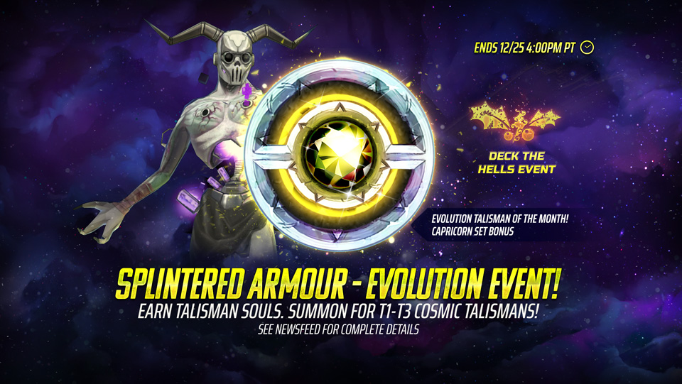 Splintered Armour (Evolution) - Earn Cosmic Talismans and Upgrade Materials!