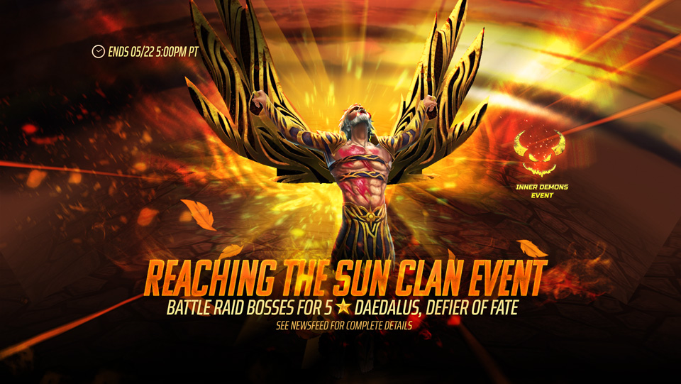 Reaching The Sun Clan Event (Raid Boss) - Battle Raid Bosses for 5⭐ Daedalus, Defier Of Fate