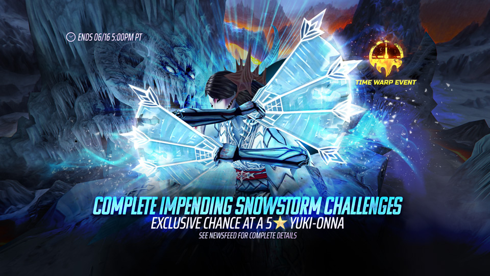 The Snowdrift Soul is a limited time event soul which guarantees a 3⭐ to 5⭐ character of any class. This soul has a 2x chance of summoning 5⭐ non-exclusive characters, and an exclusive chance of summoning a 5⭐Yuki-onna in Iron Maiden's Legacy of the Beast mobile game.