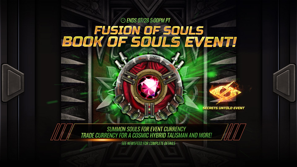 From now until July 28th at 5PM PT, every non-Heroic and non-Talisman Rare, Epic, Legendary and Mythic Soul you open in the Book of Souls, regardless of where you earned it (Skull Quests, bought from Store, earned from Sacrifice, etc) will give you a guaranteed bonus of Converged Cores Event Currency. This event also features a number of challenges that reward additional Converged Cores, Catalyst Soul, Illicit Instructions and more. Converged Cores can be traded in for 5⭐Bold Harold, Avatar Of Beast Eddie, a 5⭐ Shy Harold, Avatar Of Eddie, new Cosmic Hybrid Talismans and more in the Legacy of the Beast mobile game.