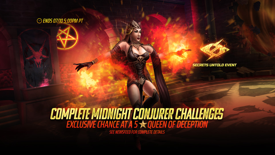 From now until July 10th 5pm PT, complete event challenges to earn rewards such as Infection Talismans (Barrier), Warrior Awakening Materials, Arcane Orbs, Illicit Instructions and more! Trade Arcane Orbs in store for Cosmic Zodiac Dragon Talismans, Lost Life Soul Packs and a brand new 5⭐Queen Of Deception in Iron Maiden's Legacy of the Beast mobile game.