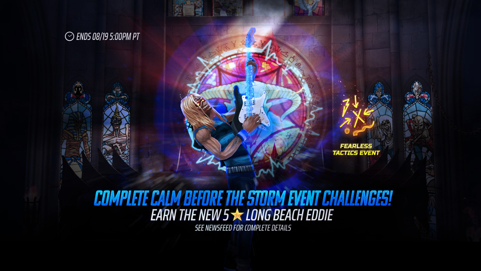 From now until August 19th at 5PM PT, complete event challenges for rewards including Sandy Treasures, Iron Coins, Ammunition Clips and more! Sandy Treasures can be traded in store for the new 5⭐ Long Beach Eddie, Tropical Getaway Soul Pack, Cosmic Talisman Bundles, Legendary Souls and more in the Legacy of the Beast mobile game!